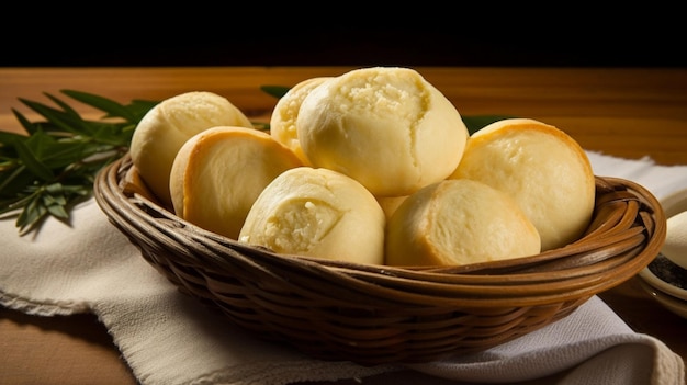 Brazilian cheese bread or pao de queijo traditional brazil snack made with cheese