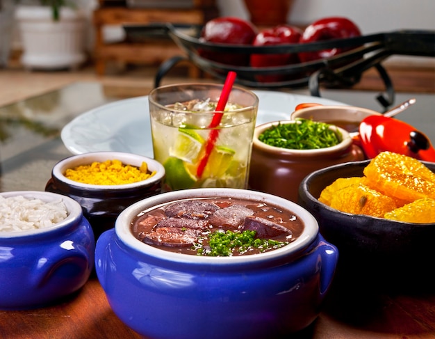 Brazilian Feijoada Food, traditional dish of Brazilian cuisine