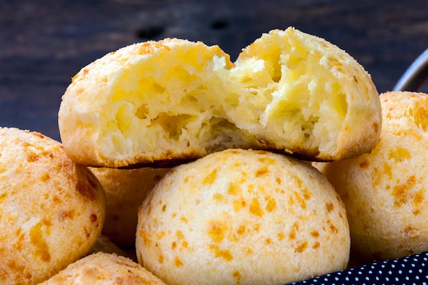 Brazilian snack, traditional cheese bread from Minas Gerais - pao de queijo