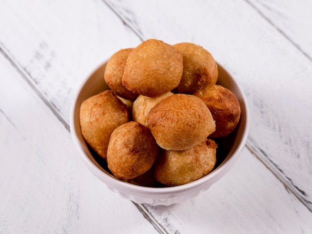 Brazilian snacks stuffed fried balls