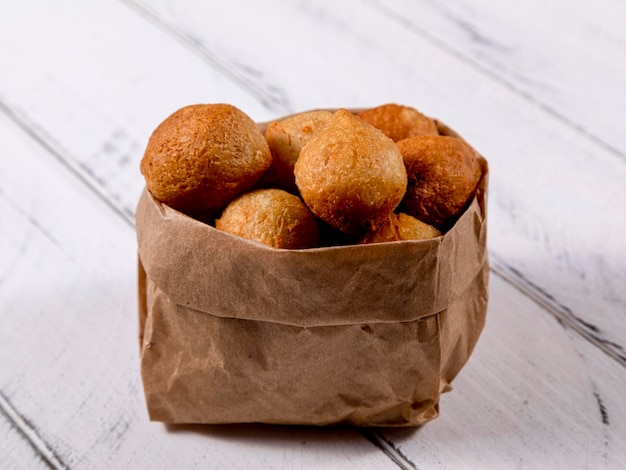 Brazilian snacks stuffed fried balls