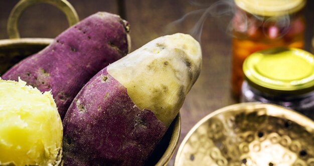 Brazilian sweet potato tuber from Latin America used as an ingredient rustic and organic cuisine no preservatives