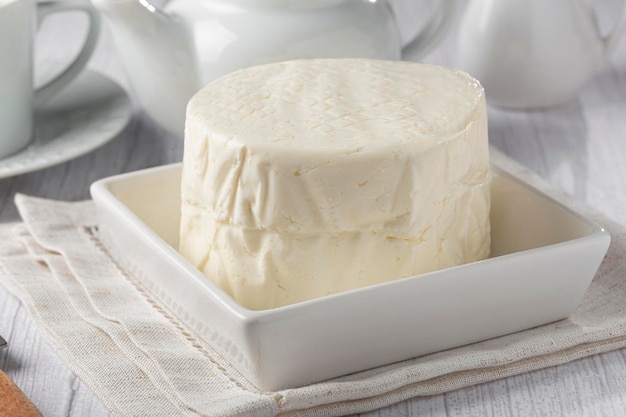 Brazilian Traditional white cheese known as queijo minas