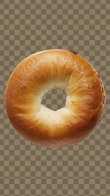 Bread Bagel front view full length isolate on transparency background PNG