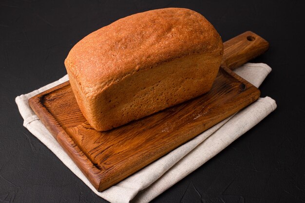 Bread bread on a black background georgian cuisine