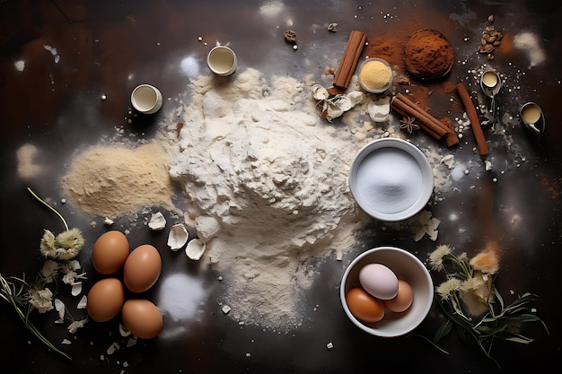 Bread Eggs and Salts Scattered