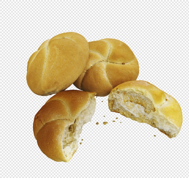 Bread in front of a transparent background png psd files