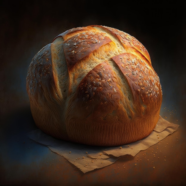 Bread illustration AI generation