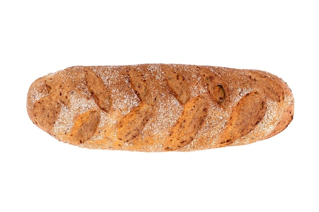 Bread isolated on a white background Baking top view from above Flat lay Food concept