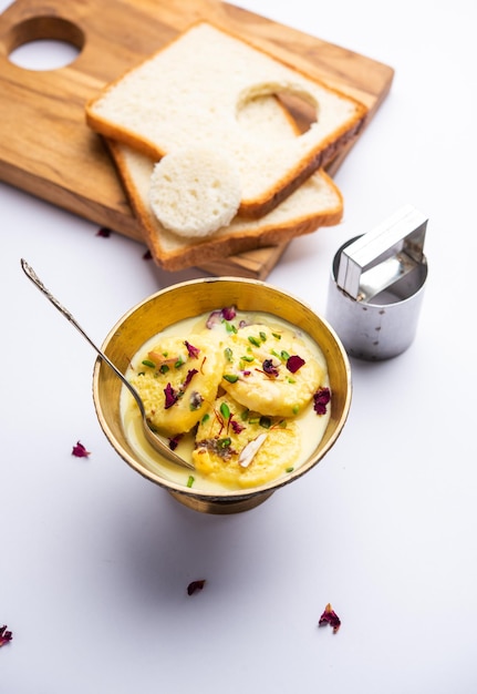 Bread Rasmalai is the tweaked version of traditional Ras malai using bread slices instead of paneer