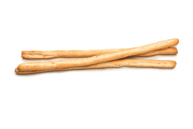 Bread sticks isolated on white background