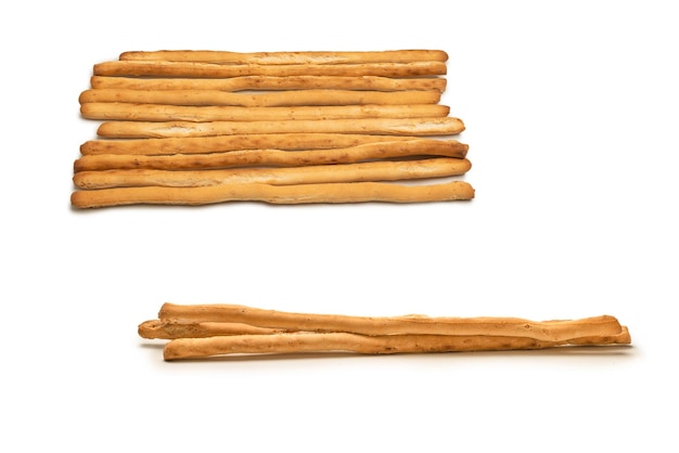 Bread sticks isolated on white background