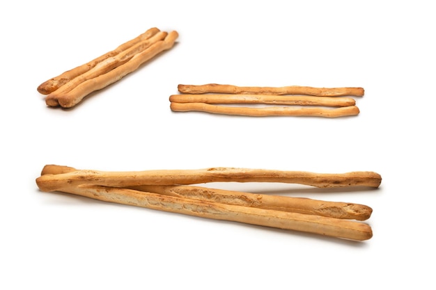 Bread sticks isolated on white background