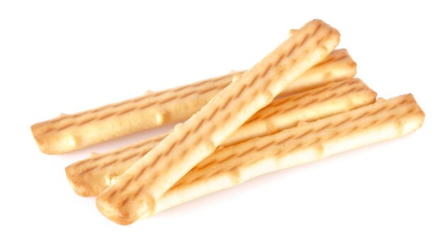 Bread sticks isolated on white background