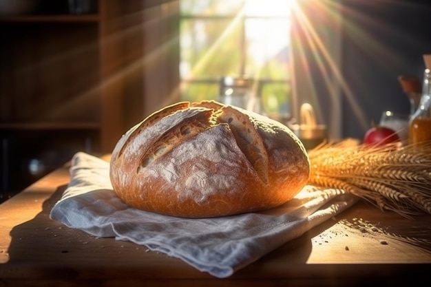 Bread on a table