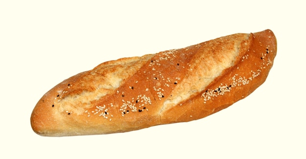 Bread on white background