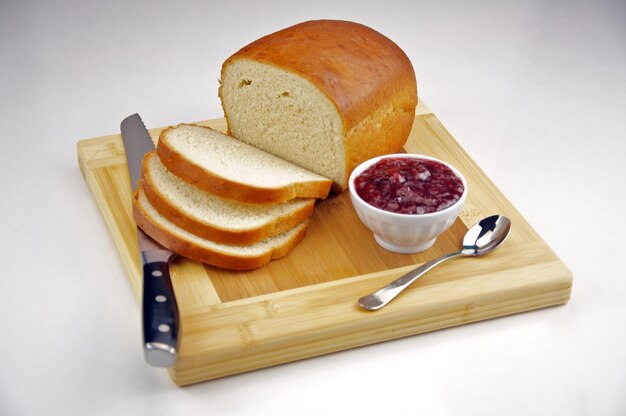 Bread with Strawberry Jam