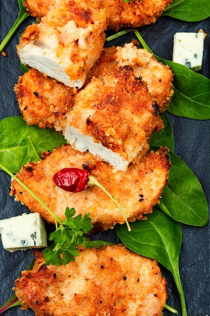 Breaded chicken breast