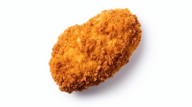 Breaded chicken fillet isolated