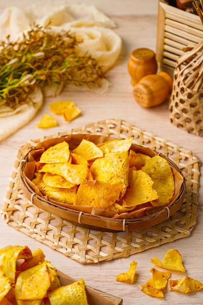 Breadfruit chips (Indonesia Keripik sukun) are food made from breadfruit