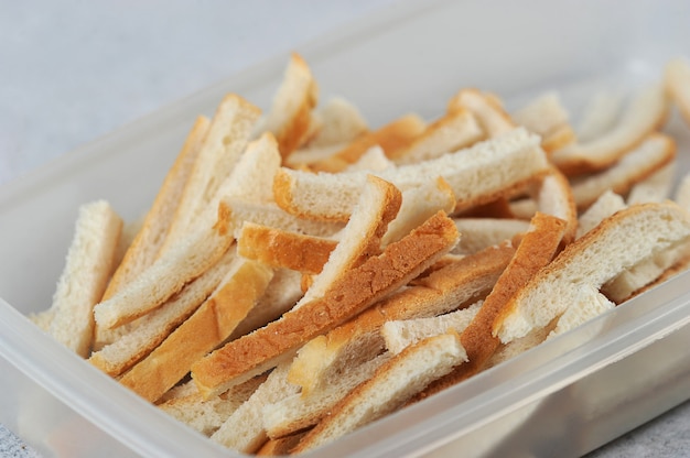 Breadsticks   bread cut into small sticks