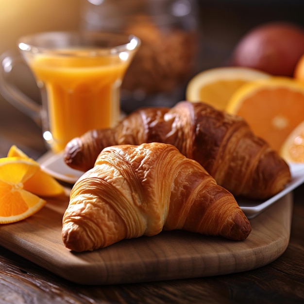 Breakfast on a bed in a hotel room