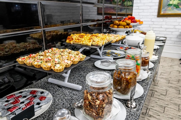 Breakfast Buffet Concept Breakfast Time in Luxury Hotel