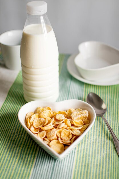 Breakfast with cornflakes