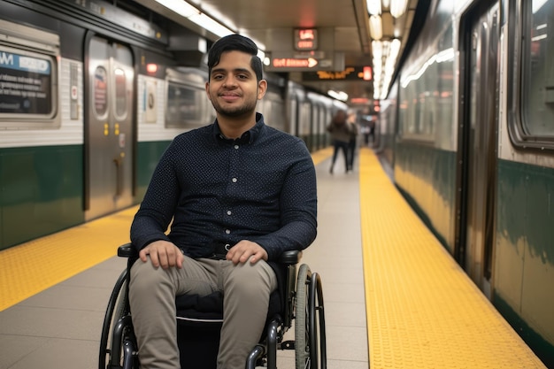 Breaking Down Barriers Wheelchair User Advocating for Accessible Public Transportation with Passion