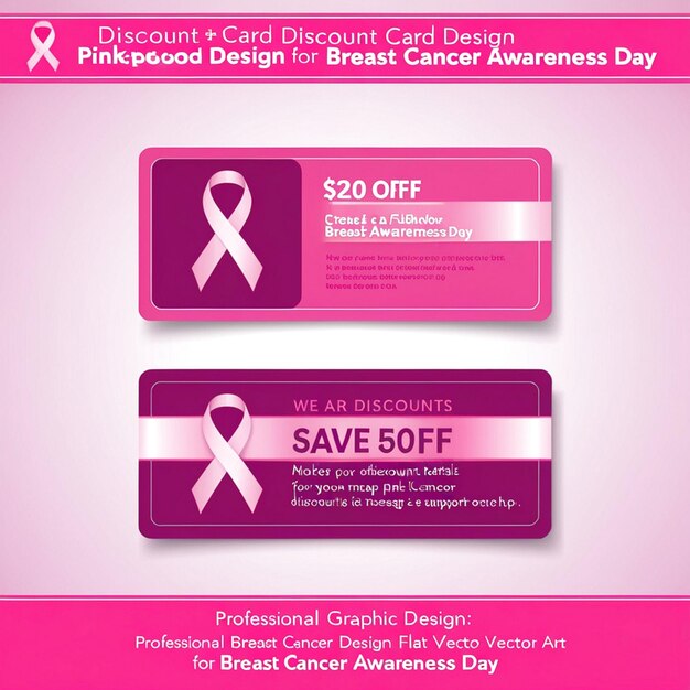 Photo breast cancer awareness day discount card design