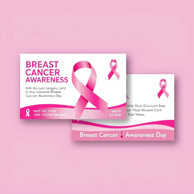 Photo breast cancer awareness day discount card design