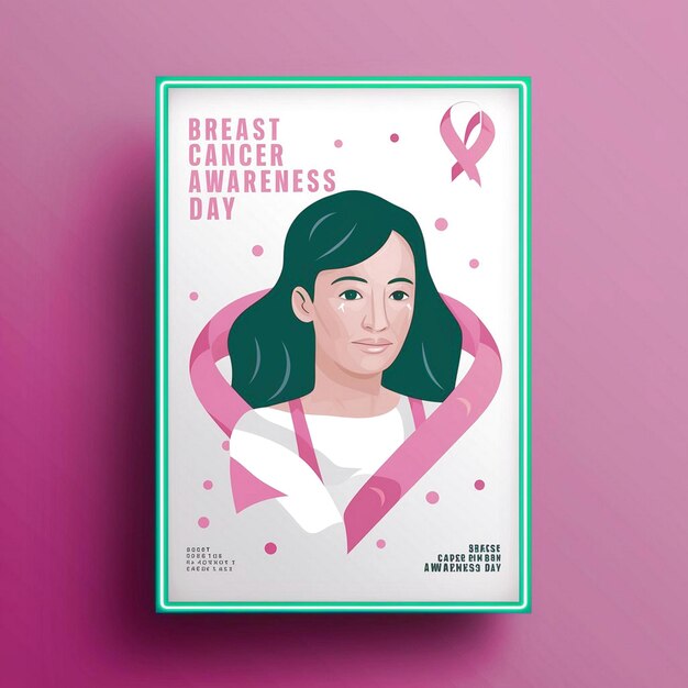 Photo breast cancer awareness day poster design