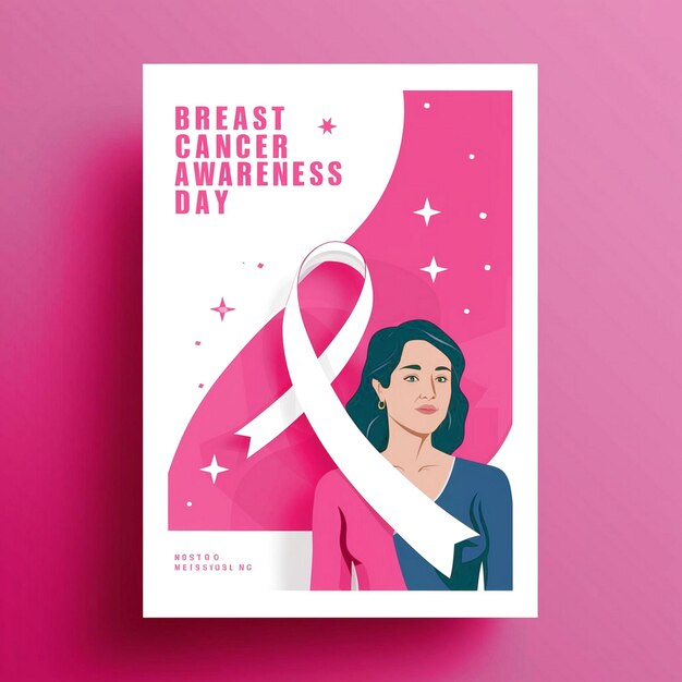 Photo breast cancer awareness day poster design