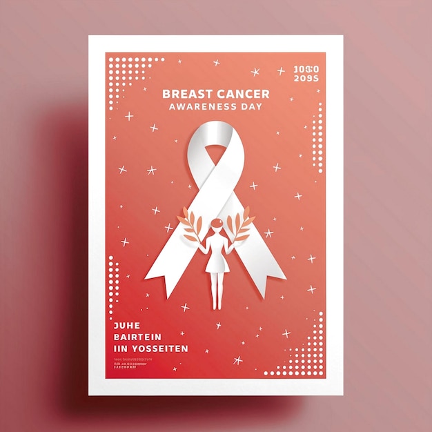 Photo breast cancer awareness day poster design