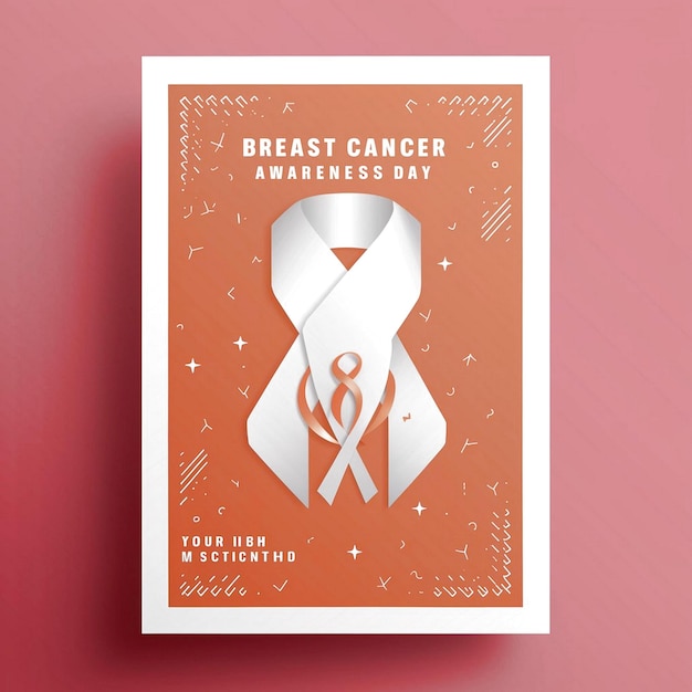 Photo breast cancer awareness day poster design