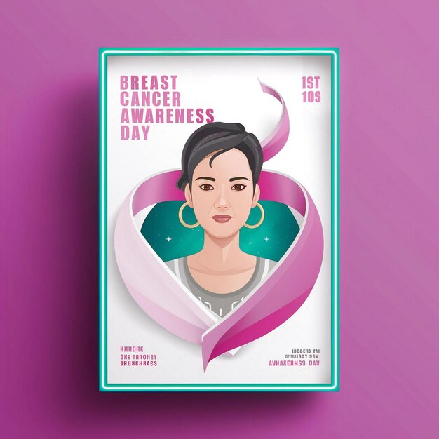 Photo breast cancer awareness day poster design