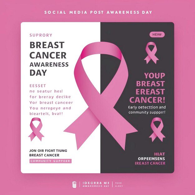 Photo breast cancer awareness day social media post design