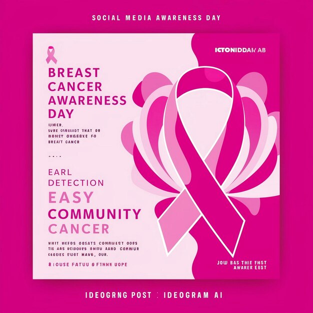 Photo breast cancer awareness day social media post design