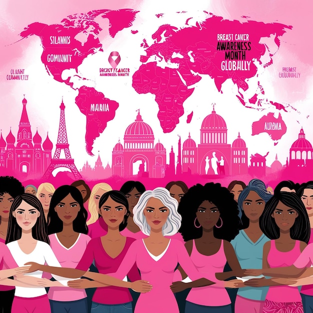 Photo breast cancer awareness month goes global