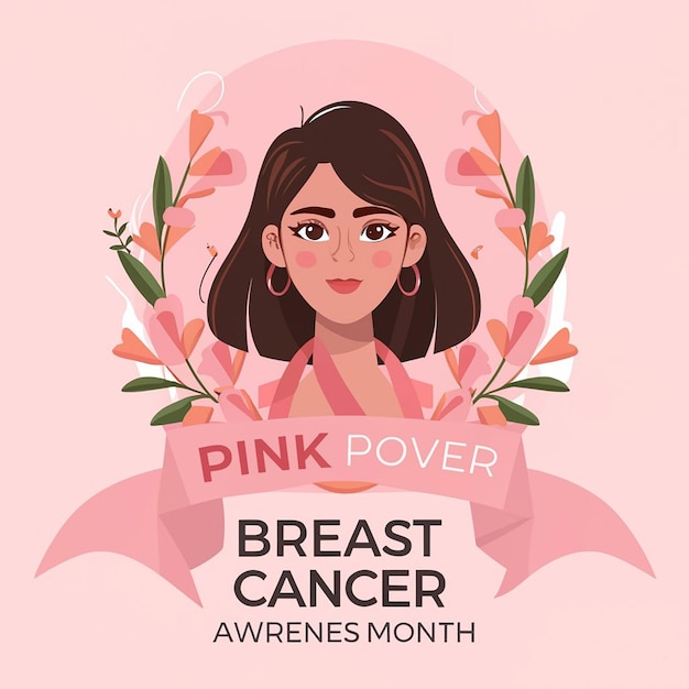 Breast Cancer Awareness Month Set of vector greeting cards banners posters covers Trendy design