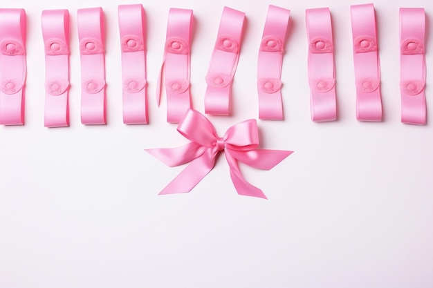 Breast Cancer Awareness Ribbon Pink Satin with Hope Generative AI