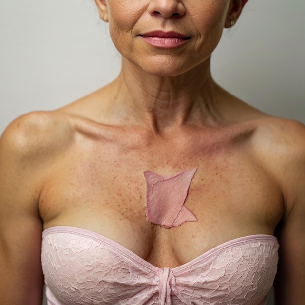 Photo breast cancer surgery scars by partial mastectomy she can wear a tube top or tube dress and strapless with confident with effect