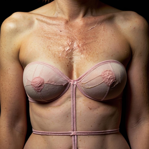 Breast cancer surgery scars by partial mastectomy She can wear a tube top or tube dress and strapless with confident With effect