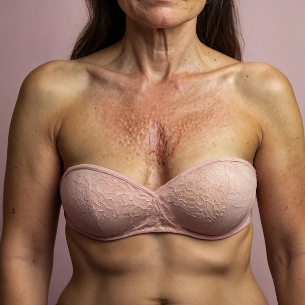 Photo breast cancer surgery scars by partial mastectomy she can wear a tube top or tube dress and strapless with confident with effect