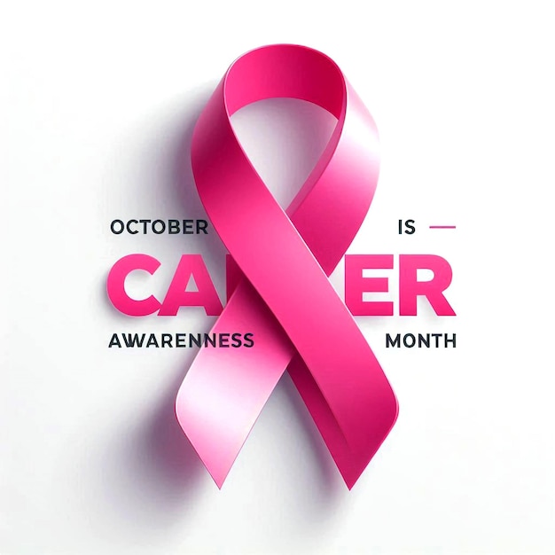 Photo breast poster dedicated to raising awareness about cancer cure