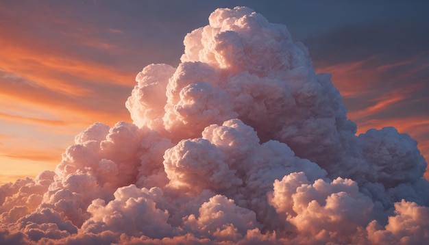 Photo a breathtaking burst of pink clouds against a serene blue sky