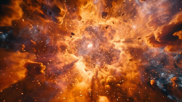 Breathtaking Cosmic Explosion Visualization of Celestial Creation and Destruction