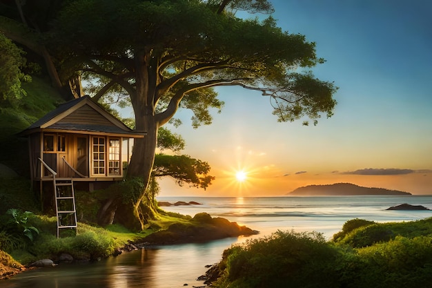 Breathtaking landscape portrait of a fantasy beach