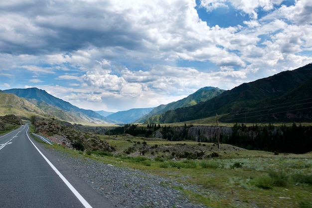 breathtaking landscapes while traveling in the summer Altai