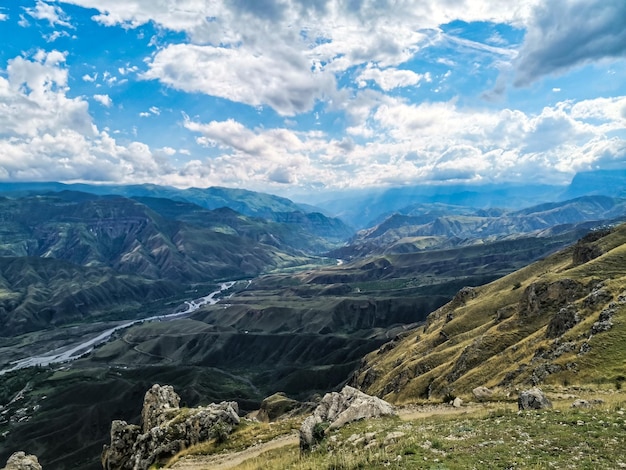 Breathtaking mountain view in Dagestan Caucasus Russia 2021